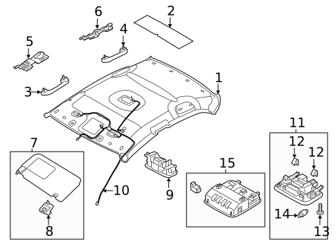 Interior Trim - Roof for 2023 Hyundai Elantra #1