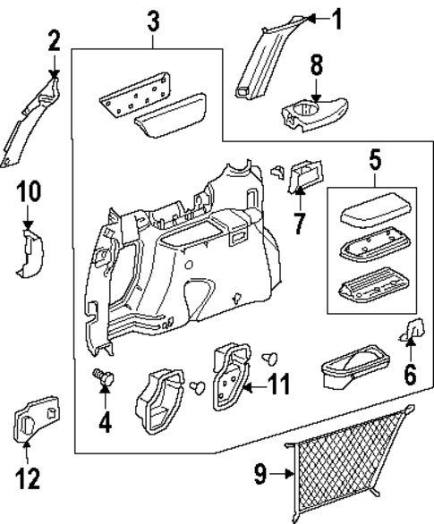 Interior Trim - Side Panel for 1997 Oldsmobile Silhouette #3
