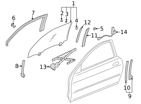 Front Door for 2001 Acura Integra #2