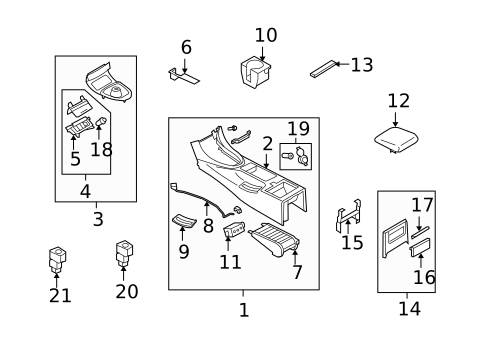 Console for 2014 INFINITI Q60 #1