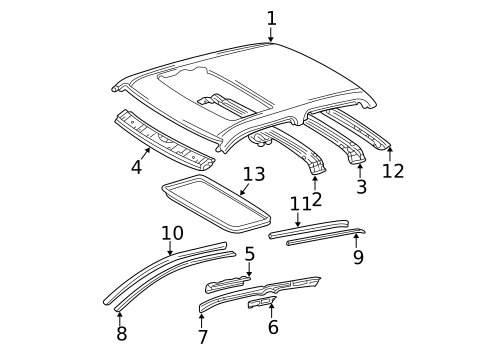 Roof & Components for 2003 Toyota Tacoma #3