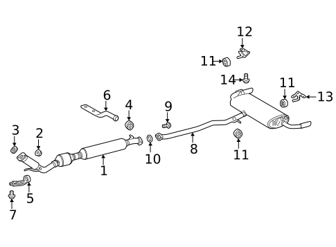 Exhaust Components for 2022 Lexus ES250 #2