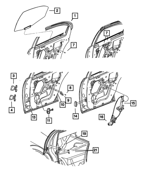 Rear Door for 2004 Chrysler Sebring #1