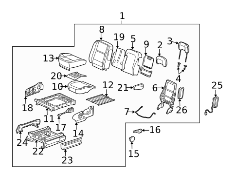 Front Seat Components for 2007 Saturn Relay #1
