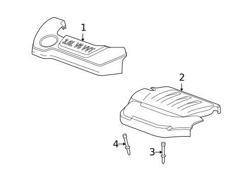 Engine Appearance Cover for 2007 Saturn Aura #1