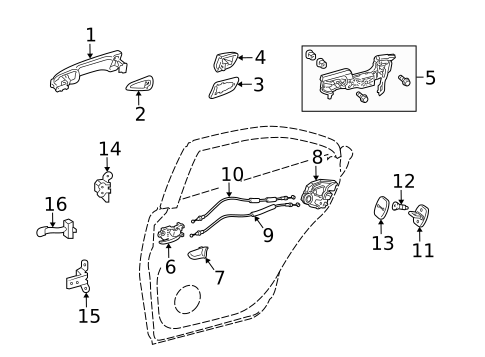 Lock & Hardware for 2011 Lexus HS250h #1