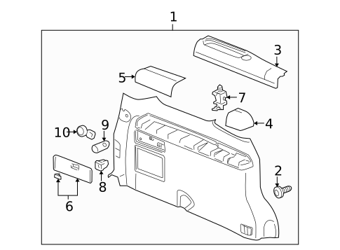Interior Trim - Side Panel for 2007 Saturn Relay #1