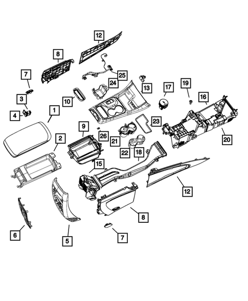 Consoles for 2015 Dodge Durango #0