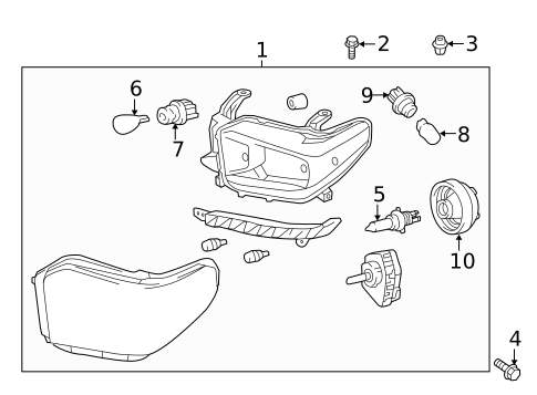 Headlamp Components for 2016 Toyota Tundra #0
