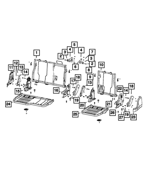 Rear Seats - Second Row Adjusters, Recliners, Shields and Risers for 2026 Ram 1500 #2