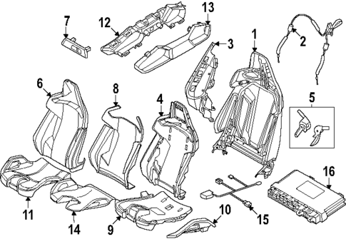Passenger Seat Components for 2023 BMW M2 #2