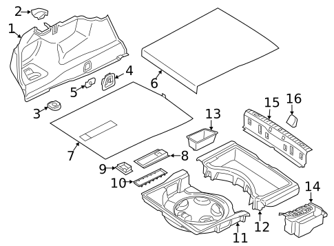 Interior Trim - Rear Body for 2021 BMW 740i #1