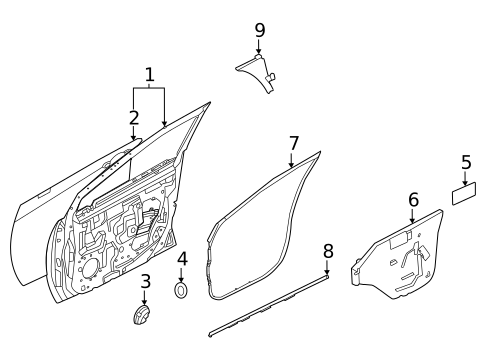 Door & Components for 2023 Nissan Sentra #0