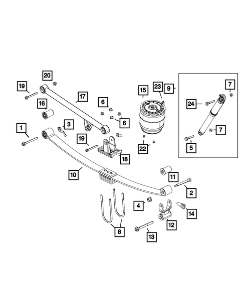 Rear Suspension and Cradle for 2014 Ram 3500 #0