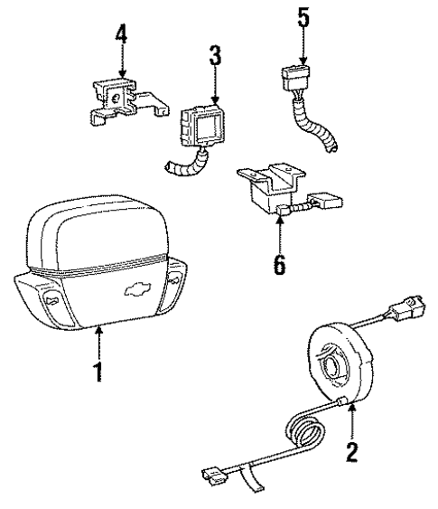 Air Bag Components for 1993 Chevrolet Corsica #0