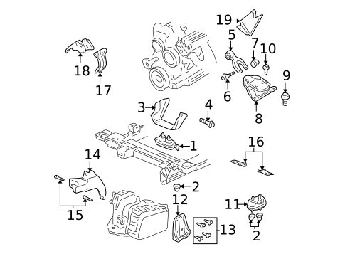 Engine & Trans Mounting for 2002 Chevrolet Monte Carlo #0