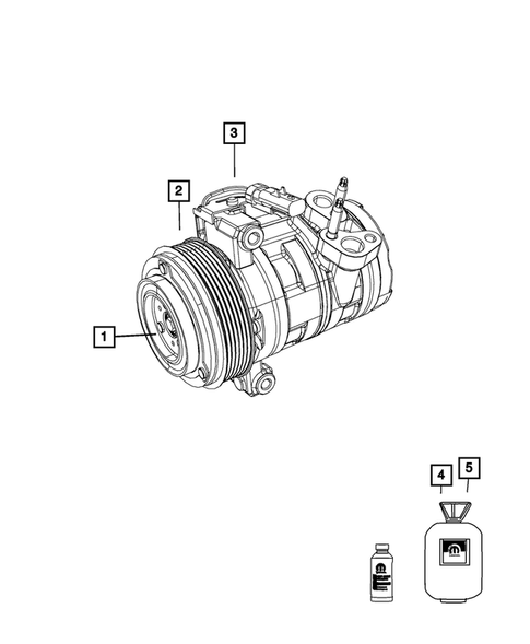 Air Conditioner Compressor and Mounting for 2015 Jeep Wrangler #0