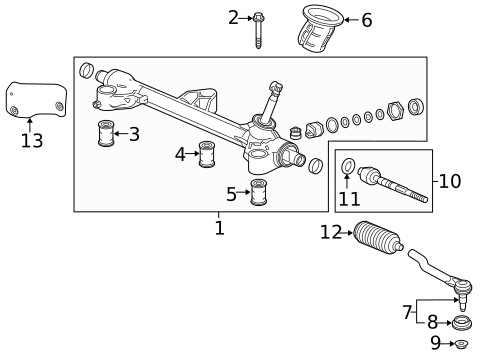 Steering Gear & Linkage for 2021 Honda Passport #0