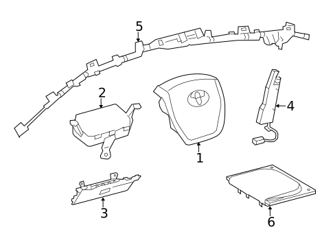 Air Bag Components for 2017 Toyota Corolla #0
