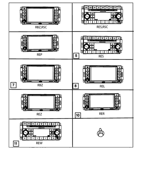 Radio, Antenna, Speakers, DVD and Video systems for 2010 Chrysler Town & Country #0