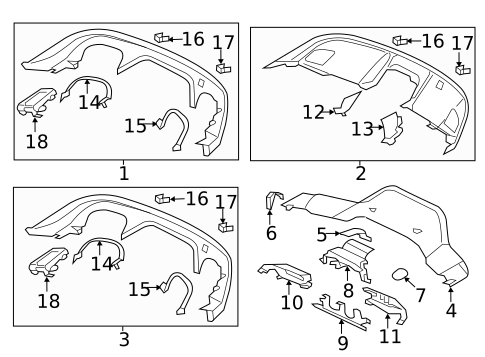 Bumper & Components - Rear for 2020 Jaguar F-Type #1