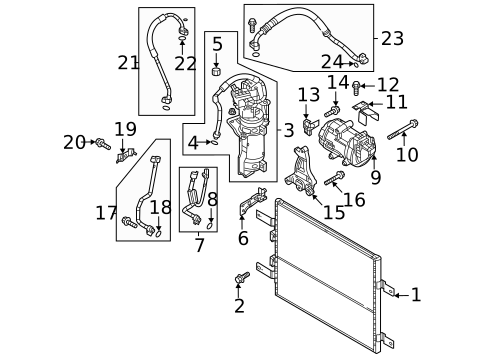 Condenser, Compressor & Lines for 2023 Mazda MX-30 EV #0