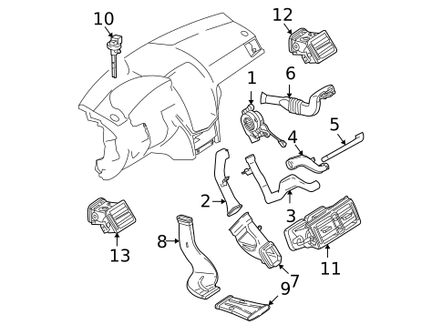 Ducts for 2014 Mercedes-Benz E350 #5