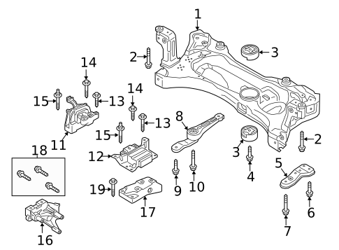 Engine & Trans Mounting for 2015 Volkswagen Golf R #0
