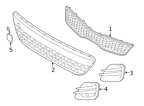 Grille & Components for 2015 Kia Rio #1