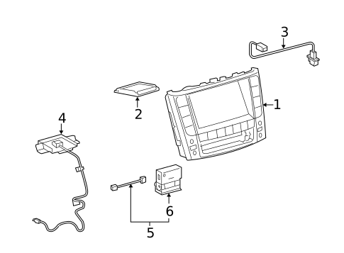 Navigation System Components for 2014 Lexus IS250 #1