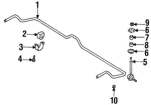 Stabilizer Bar & Components for 2001 INFINITI G20 #0