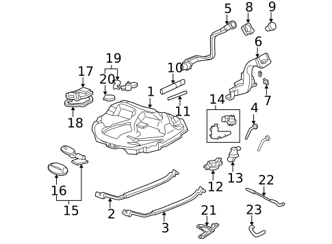 Fuel System Components for 2000 Honda Civic #3