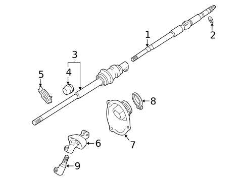 Shaft & Internal Components for 2002 Lexus LS430 #0