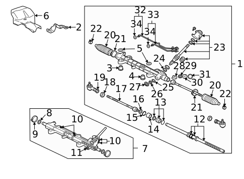 Steering Gear & Linkage for 2010 Mitsubishi Eclipse #0