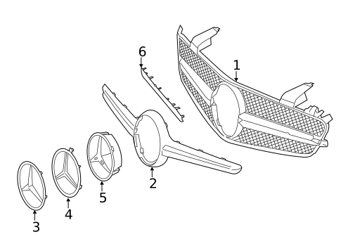 Grille & Components for 2015 Mercedes-Benz SL 400 #0