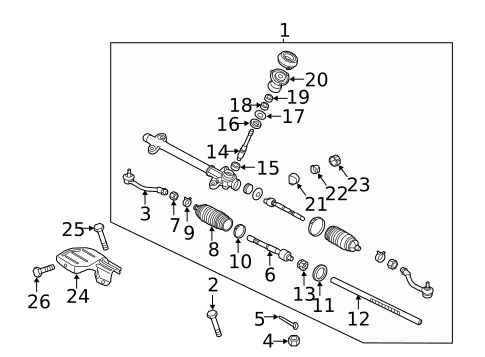 Steering Gear & Linkage for 2016 Hyundai Veloster #0