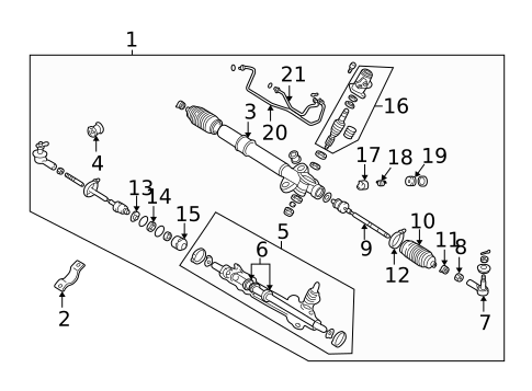 Steering Gear & Linkage for 2001 Mitsubishi Eclipse #0