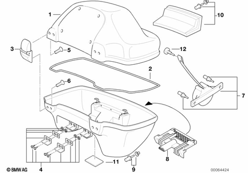 Motorcycle Trim Section, Windshield for 2001 BMW-Motorrad R 1150 RT #4