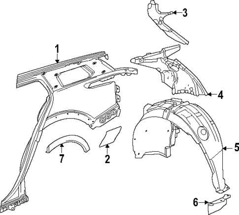 Quarter Panel & Components for 2025 Acura ZDX #0