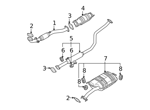 Exhaust Components for 2007 Kia Spectra5 #0