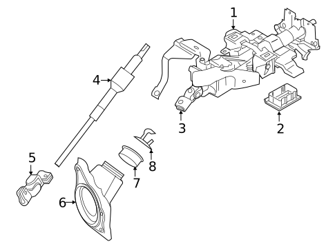 Steering Column Assembly for 2017 INFINITI QX50 #1