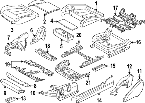 Driver Seat Components for 2025 BMW 750e xDrive #3