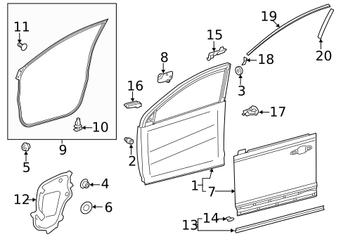 Door & Components for 2022 Toyota RAV4 #1