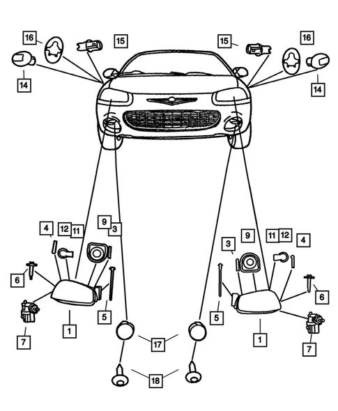 Lamps - Front, Rear and Courtesy for 2006 Chrysler Sebring #1