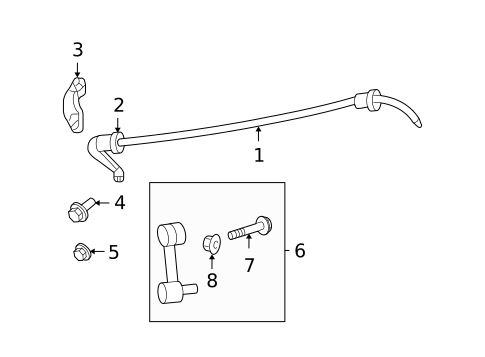Stabilizer Bar & Components for 2010 Ford Fusion #0