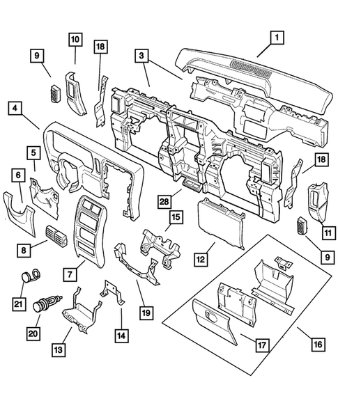 Instrument Panel for 2001 Jeep Cherokee #0