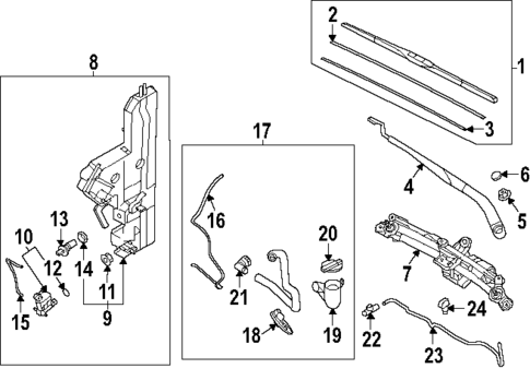 Wiper & Washer Components for 2025 Genesis GV80 Coupe #0