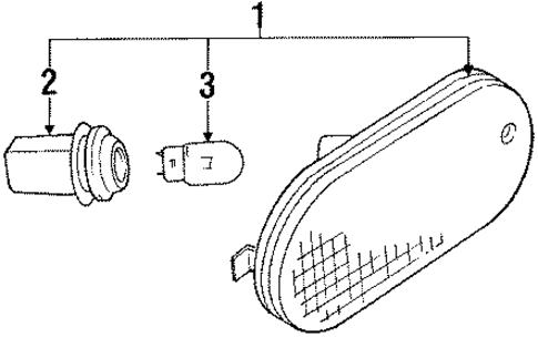 Side Marker Lamps for 1990 Nissan Axxess #1