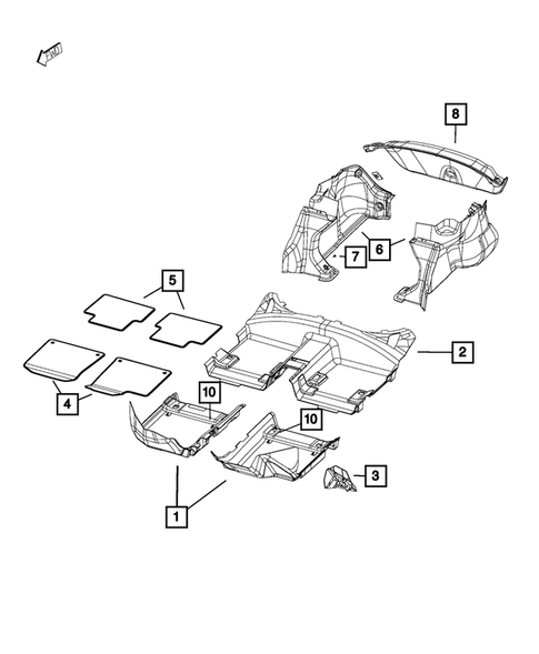 Carpets, Floor Mats, Load Floor, and Silencers for 2017 Chrysler 200 #1