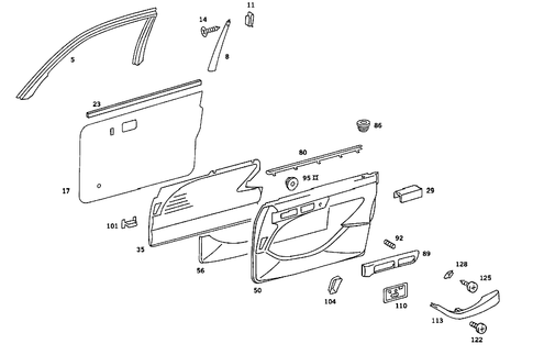 Door Paneling for 1991 Mercedes-Benz 560SEL #4